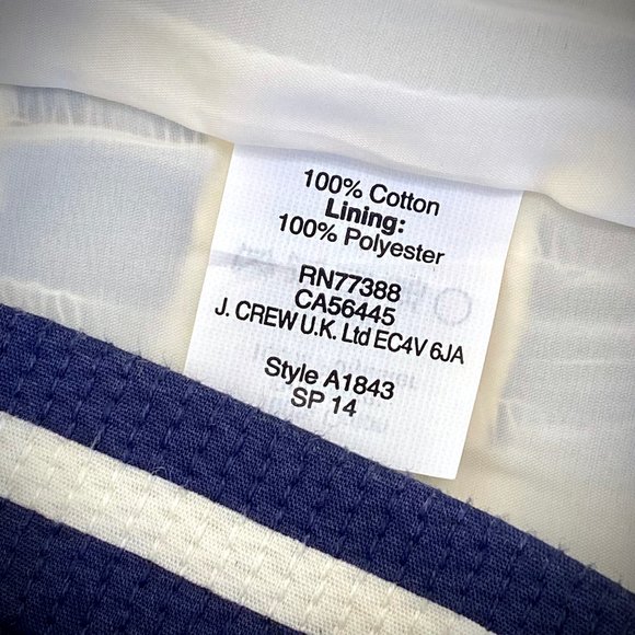 J. Crew Navy/White Striped Colorblock Pencil Skirt - Picture 9 of 11